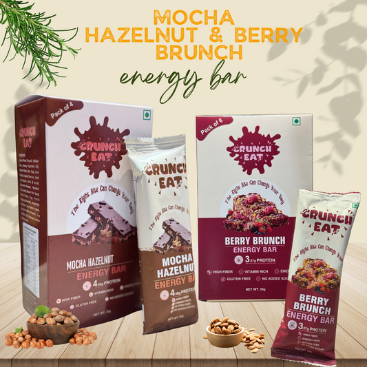 Mocha Hazelnut & Berry Brunch Energy Bar Pack (Combo)